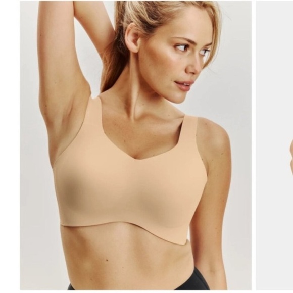 NEW Knix Catalyst Sports Bra Size 5 Warm Sand NWT Wireless Beige Cream - Picture 1 of 15